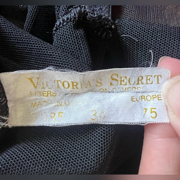 Vintage Victorias Secret 80s/90s Gold Label Teddy Sheer Velvet Bodysuit Size 34 - Picture 12 of 12